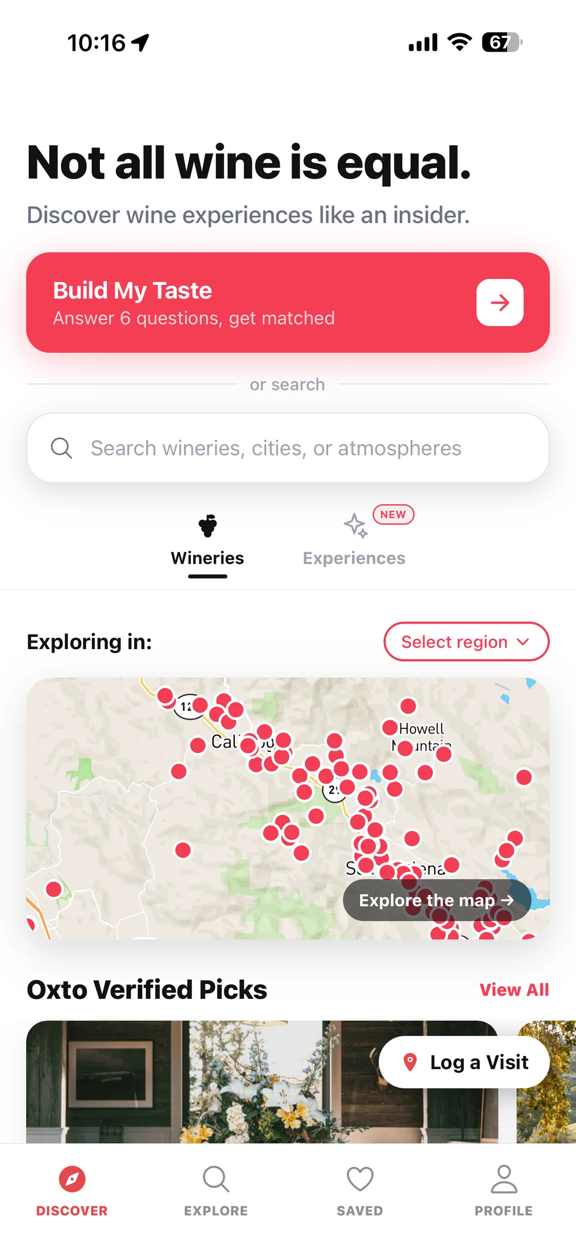 The Oxto Discover feed with Verified Picks